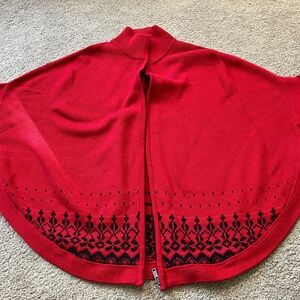 Talbots zip front poncho